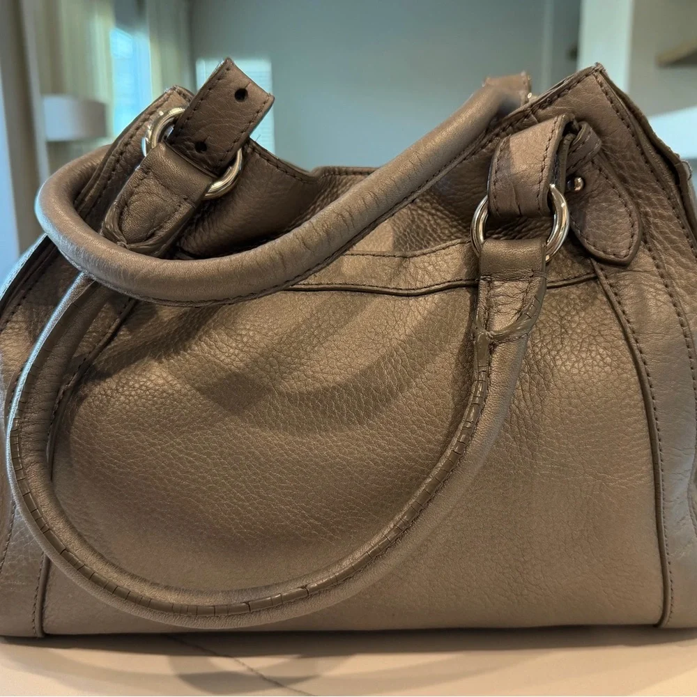 Cole Haan Pebble Leather Shoulder Bag in Grey